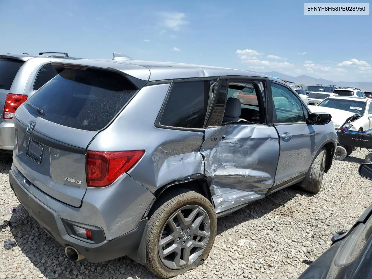 2019 Honda Passport Exl VIN: 5FNYF8H58PB028950 Lot: 62182695