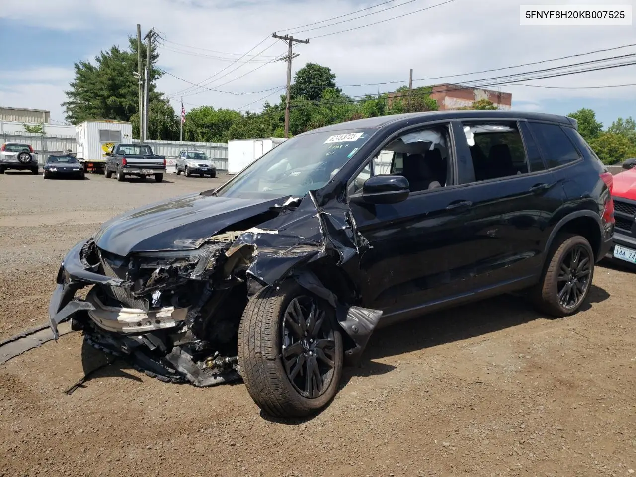 2019 Honda Passport Sport VIN: 5FNYF8H20KB007525 Lot: 62453225