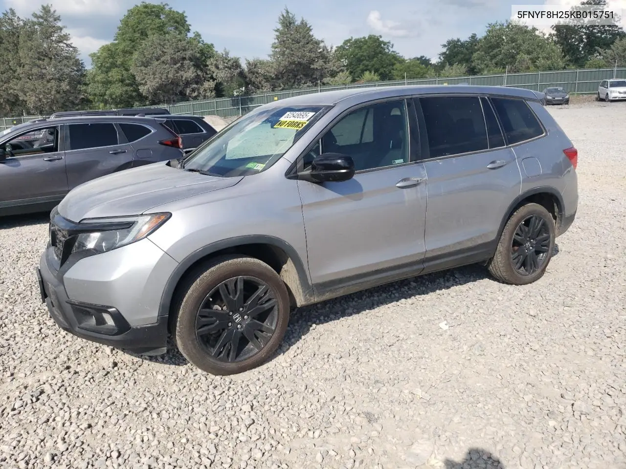 2019 Honda Passport Sport VIN: 5FNYF8H25KB015751 Lot: 62548695
