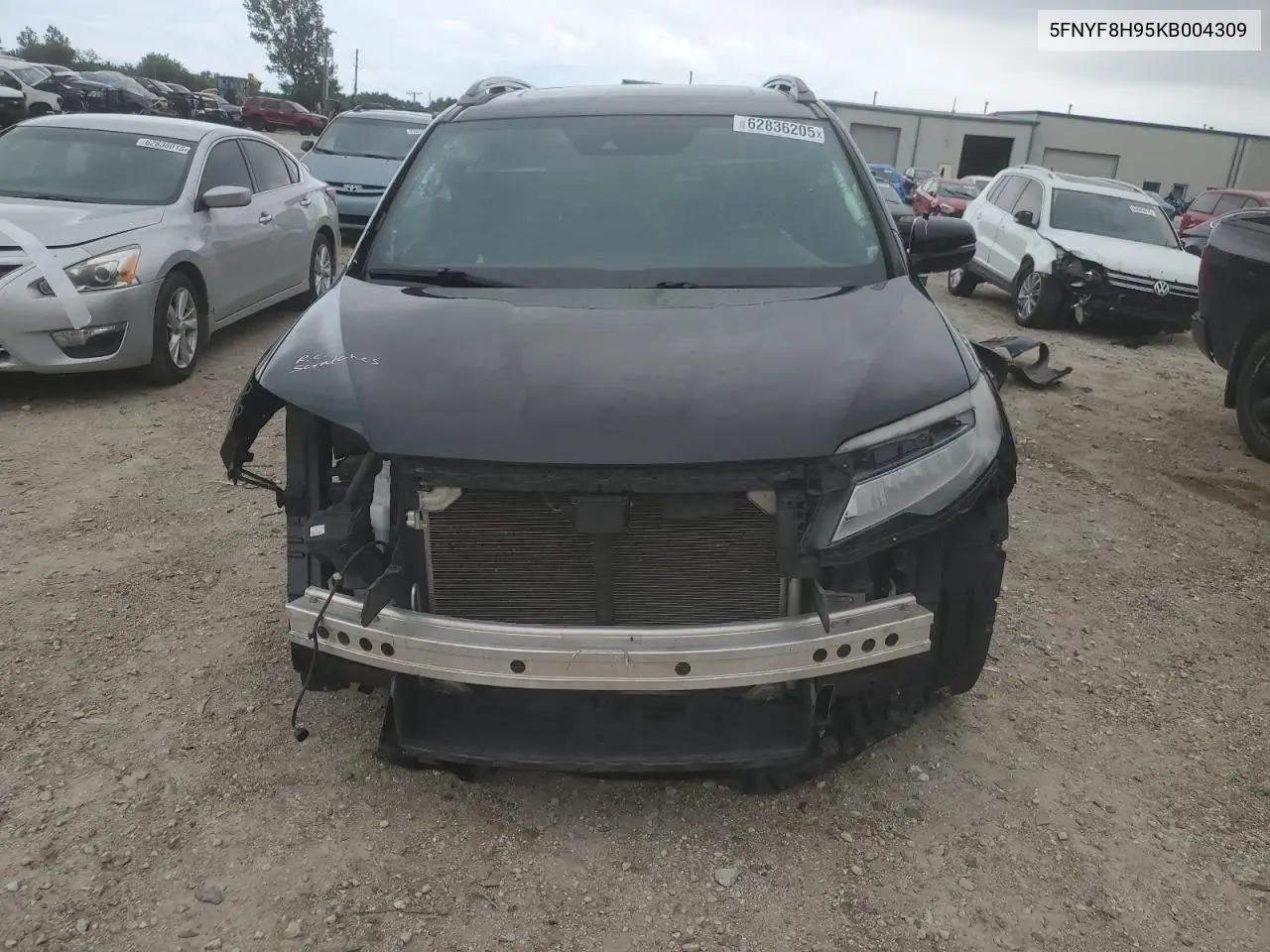 2019 Honda Passport Touring VIN: 5FNYF8H95KB004309 Lot: 62836205