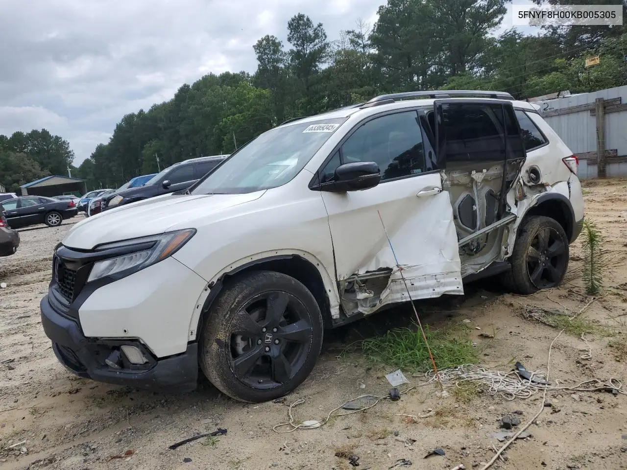 2019 Honda Passport Elite VIN: 5FNYF8H00KB005305 Lot: 63369345