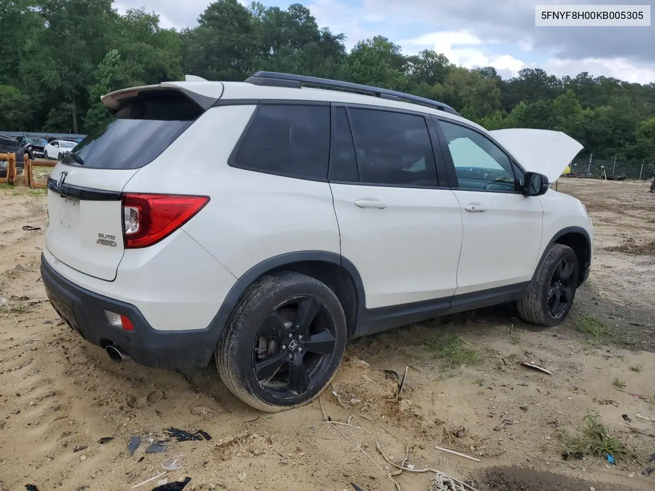 2019 Honda Passport Elite VIN: 5FNYF8H00KB005305 Lot: 63369345