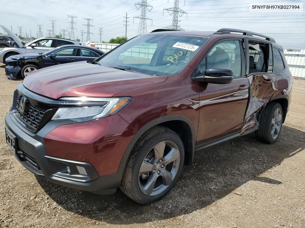 2019 Honda Passport Touring VIN: 5FNYF8H97KB027994 Lot: 64122725