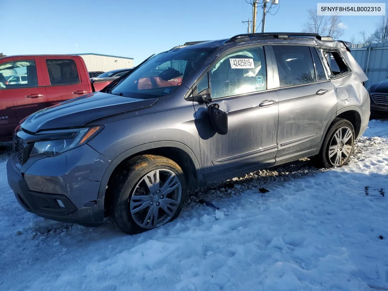 2020 Honda Passport Exl VIN: 5FNYF8H54LB002310 Lot: 42425915