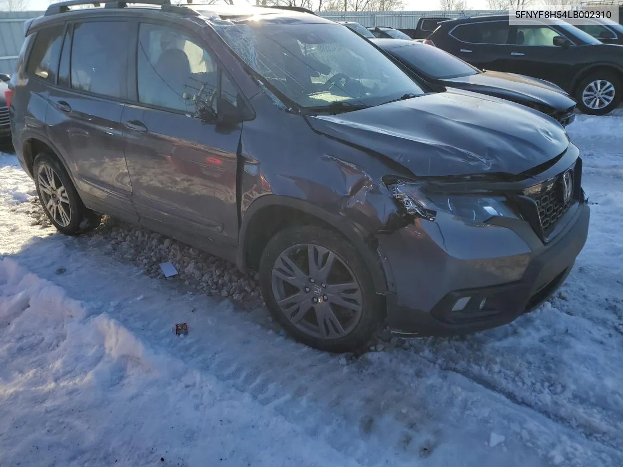 2020 Honda Passport Exl VIN: 5FNYF8H54LB002310 Lot: 42425915