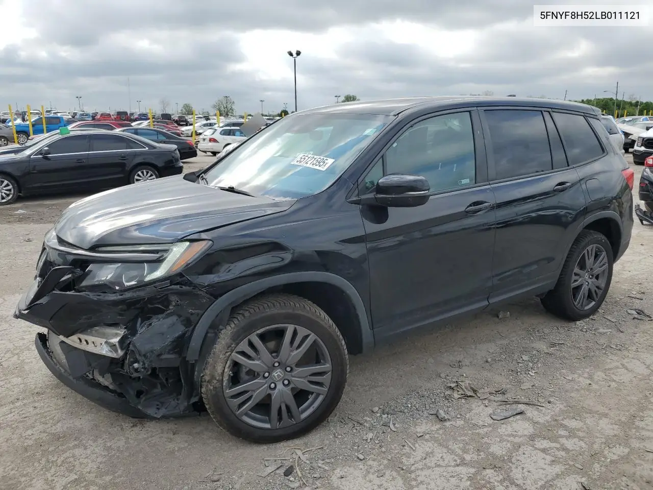 2020 Honda Passport Exl VIN: 5FNYF8H52LB011121 Lot: 55121595