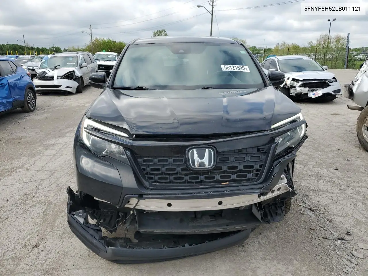 2020 Honda Passport Exl VIN: 5FNYF8H52LB011121 Lot: 55121595