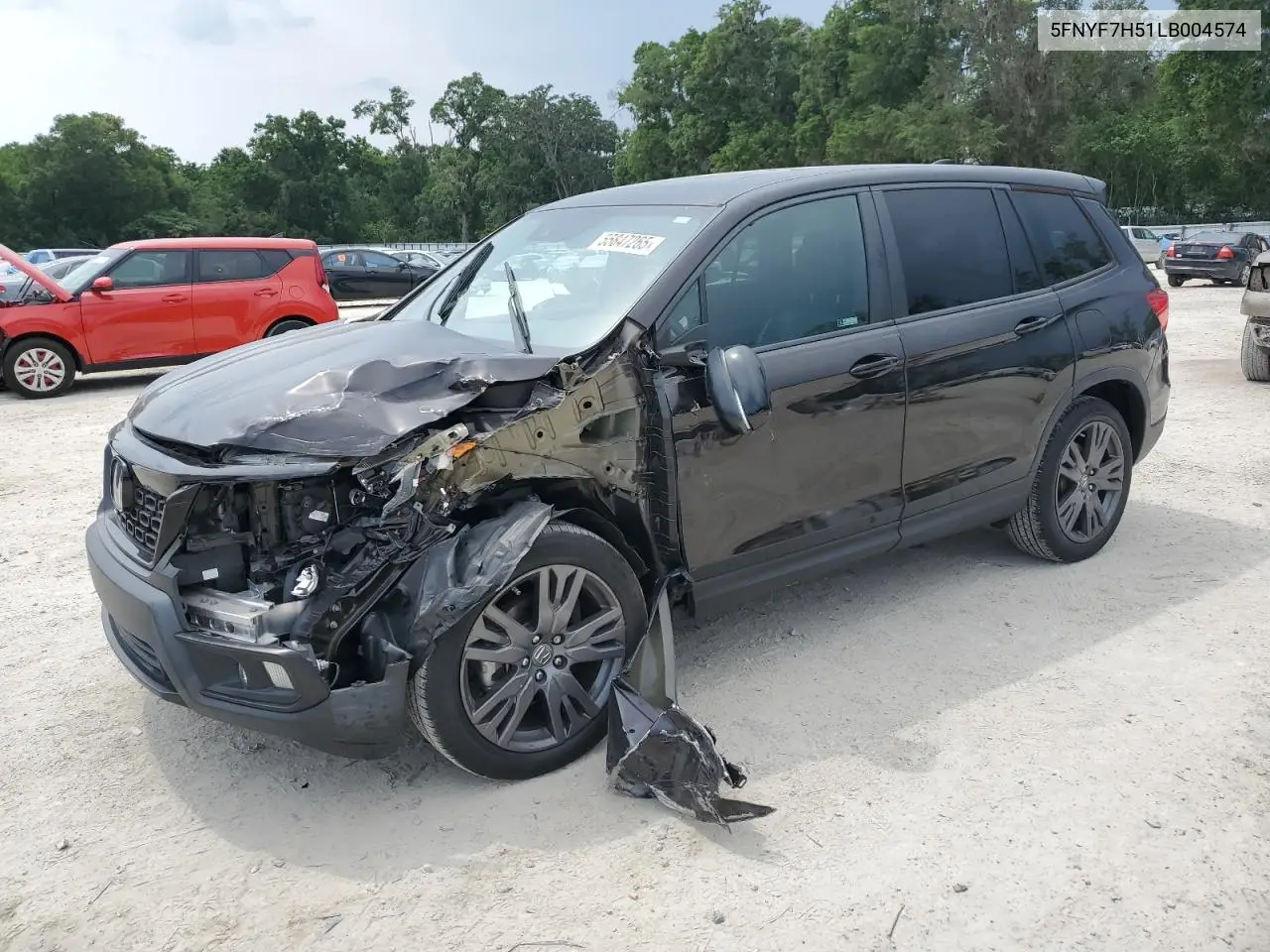 2020 Honda Passport Exl VIN: 5FNYF7H51LB004574 Lot: 55847265
