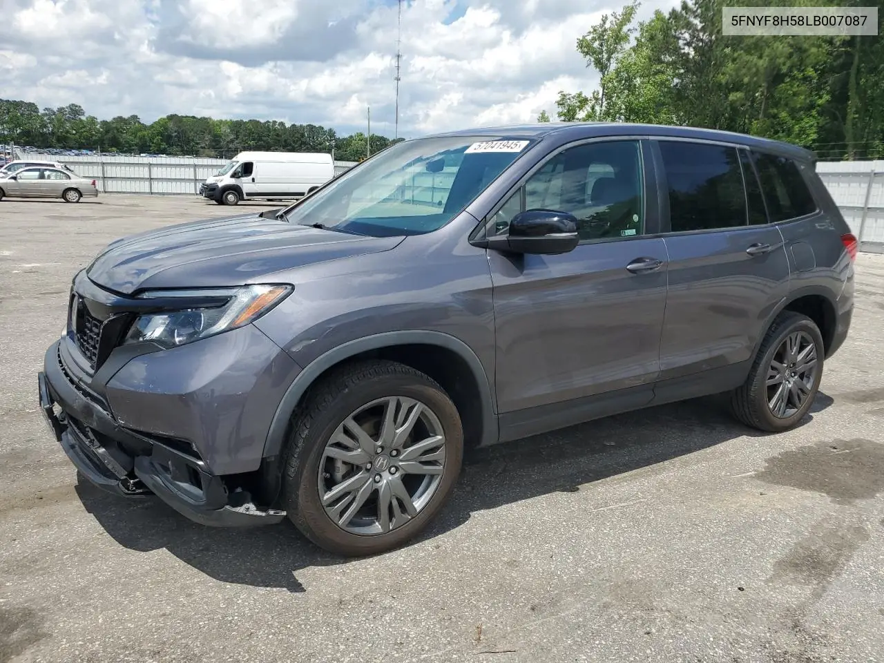2020 Honda Passport Exl VIN: 5FNYF8H58LB007087 Lot: 57041945