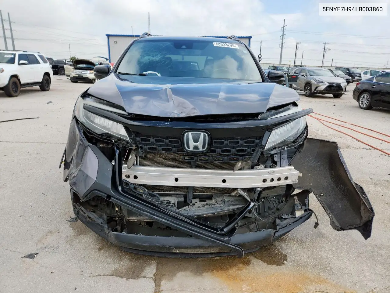 2020 Honda Passport Touring VIN: 5FNYF7H94LB003860 Lot: 58833295