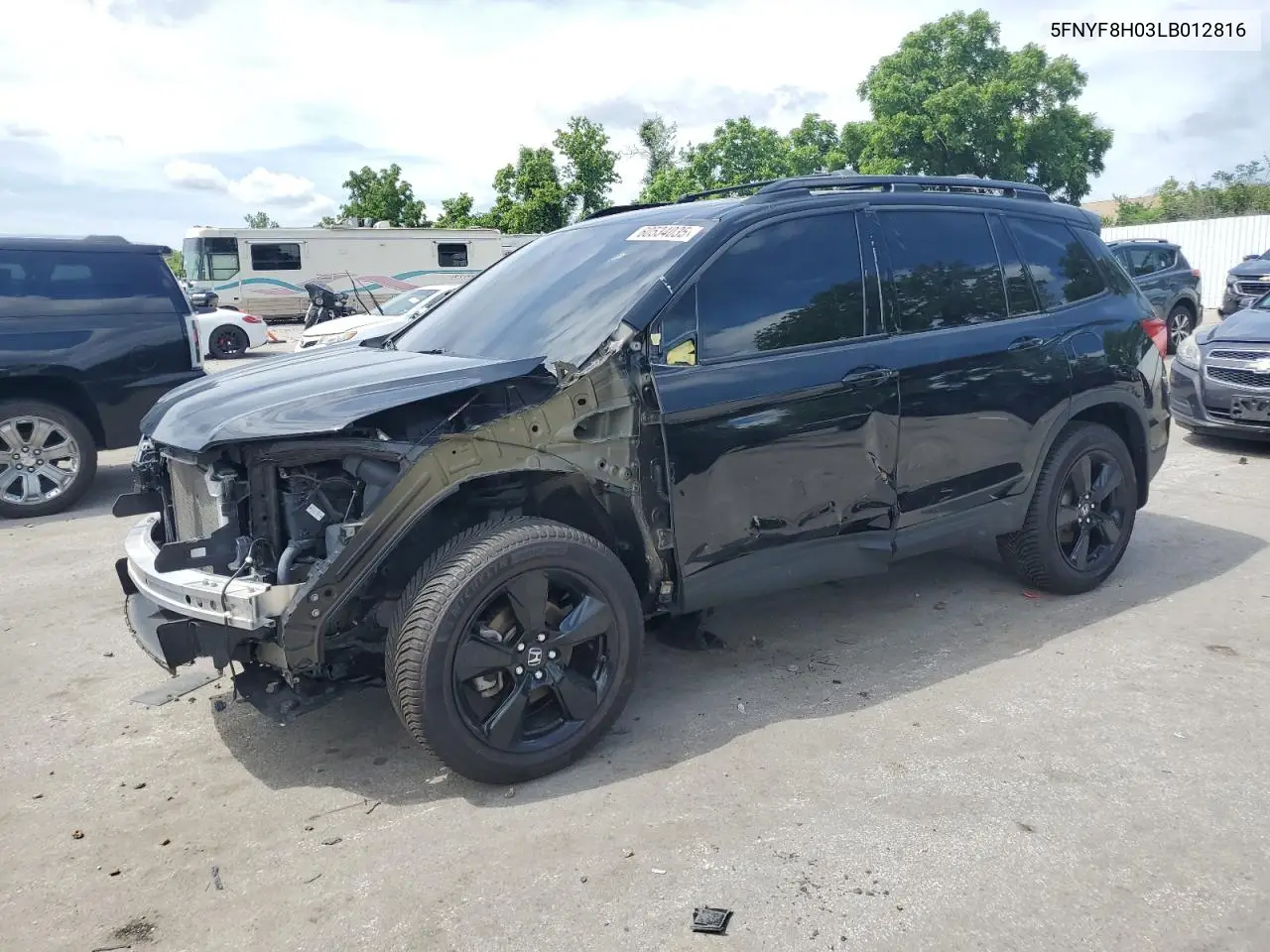 2020 Honda Passport Elite VIN: 5FNYF8H03LB012816 Lot: 60534035