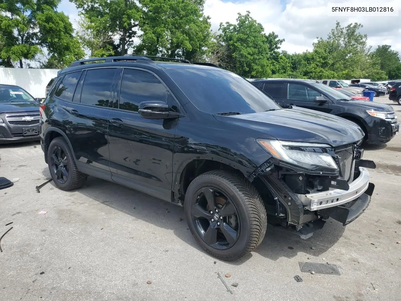 2020 Honda Passport Elite VIN: 5FNYF8H03LB012816 Lot: 60534035