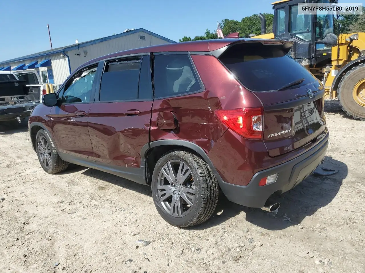 2020 Honda Passport Exl VIN: 5FNYF8H55LB012019 Lot: 60885295