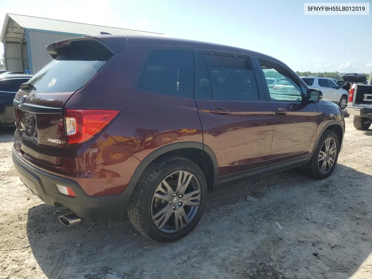 2020 Honda Passport Exl VIN: 5FNYF8H55LB012019 Lot: 60885295