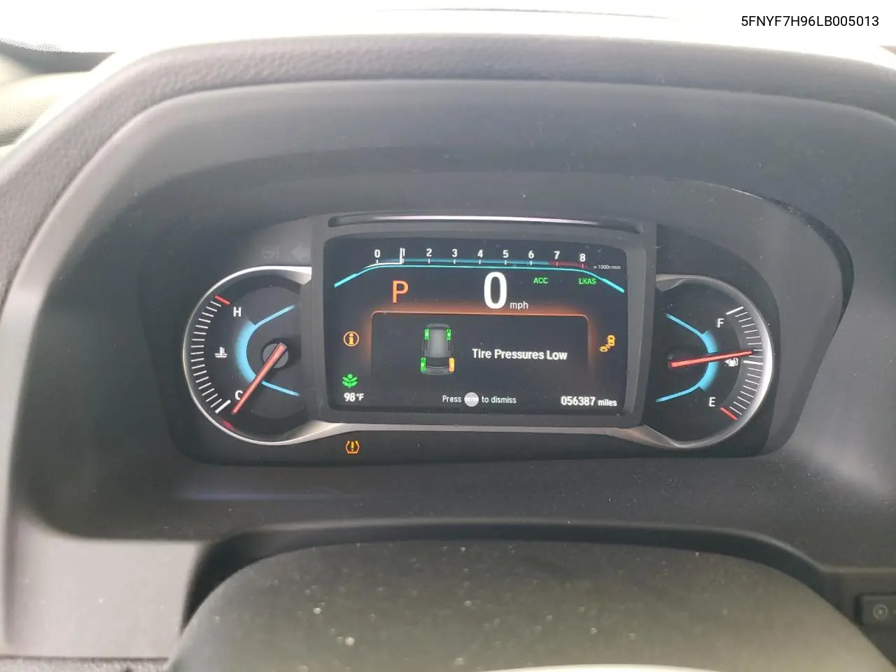 2020 Honda Passport Touring VIN: 5FNYF7H96LB005013 Lot: 61813485