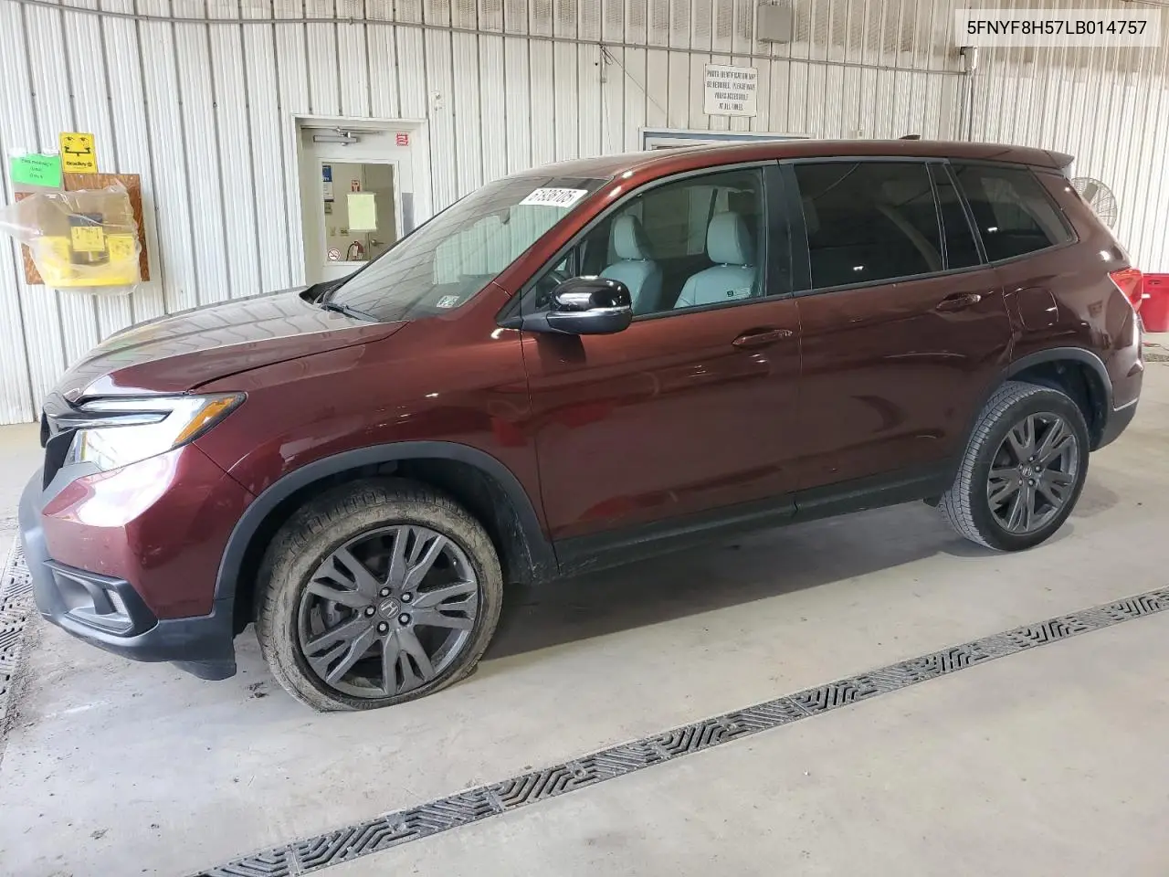 2020 Honda Passport Exl VIN: 5FNYF8H57LB014757 Lot: 61936105