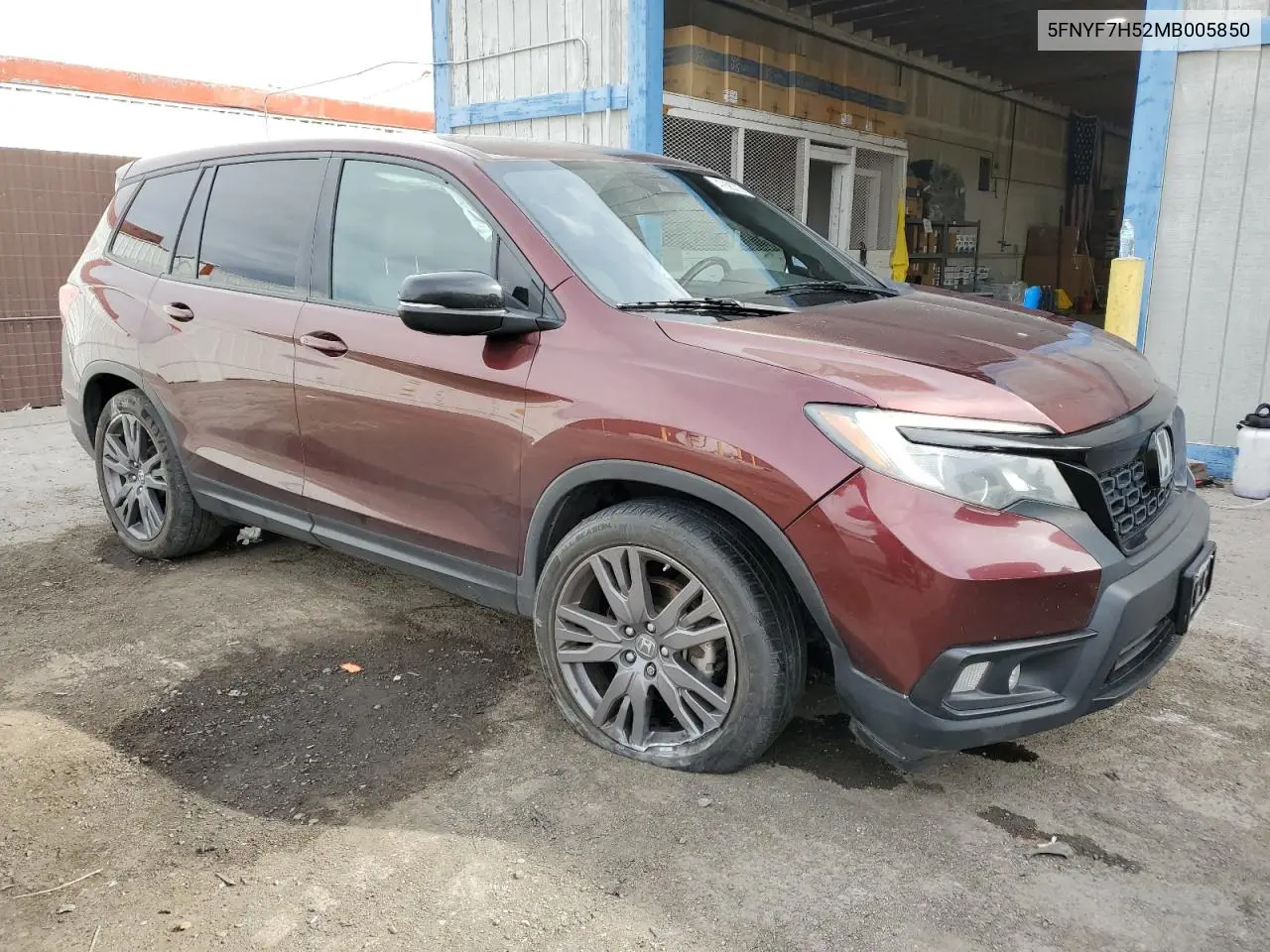 2021 Honda Passport Exl VIN: 5FNYF7H52MB005850 Lot: 47890375