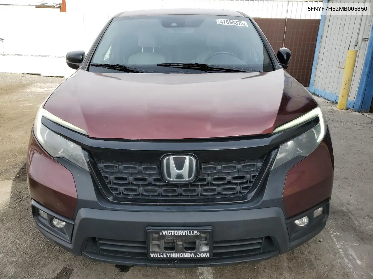 2021 Honda Passport Exl VIN: 5FNYF7H52MB005850 Lot: 47890375
