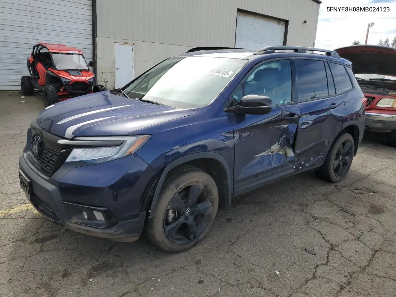 2021 Honda Passport Elite VIN: 5FNYF8H08MB024123 Lot: 48194105