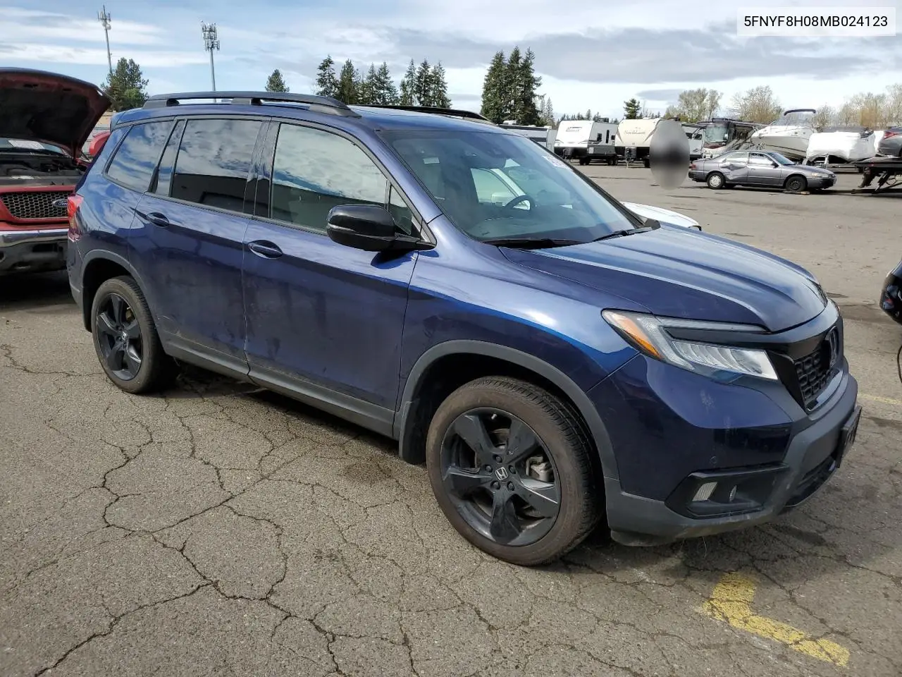 2021 Honda Passport Elite VIN: 5FNYF8H08MB024123 Lot: 48194105