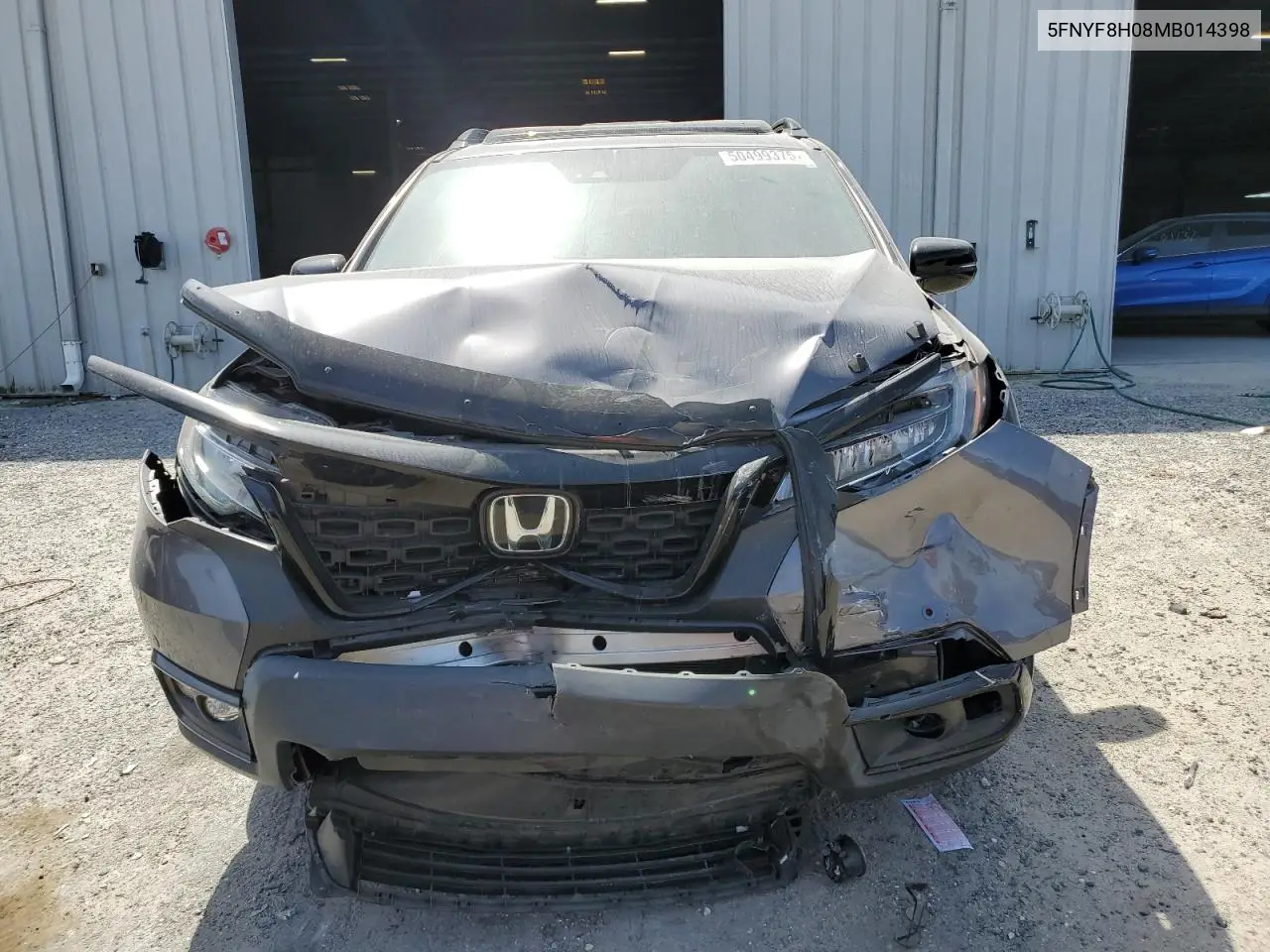 2021 Honda Passport Elite VIN: 5FNYF8H08MB014398 Lot: 50499375