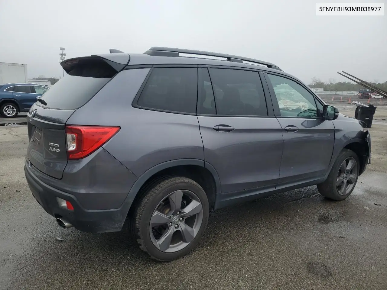 2021 Honda Passport Touring VIN: 5FNYF8H93MB038977 Lot: 51540305