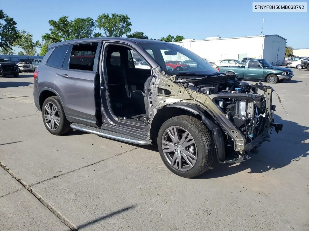 2021 Honda Passport Exl VIN: 5FNYF8H56MB038792 Lot: 52552585