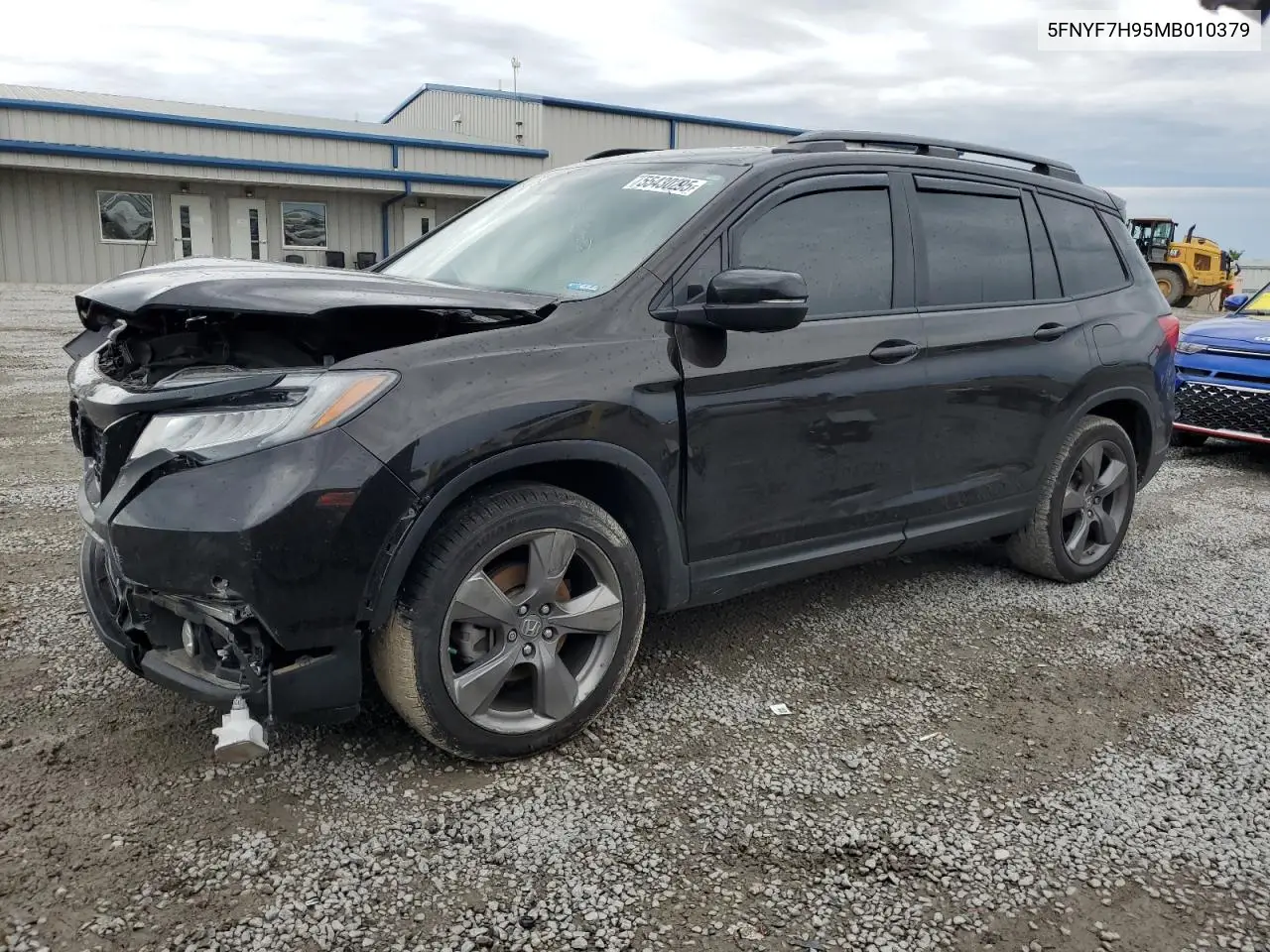 2021 Honda Passport Touring VIN: 5FNYF7H95MB010379 Lot: 55430295