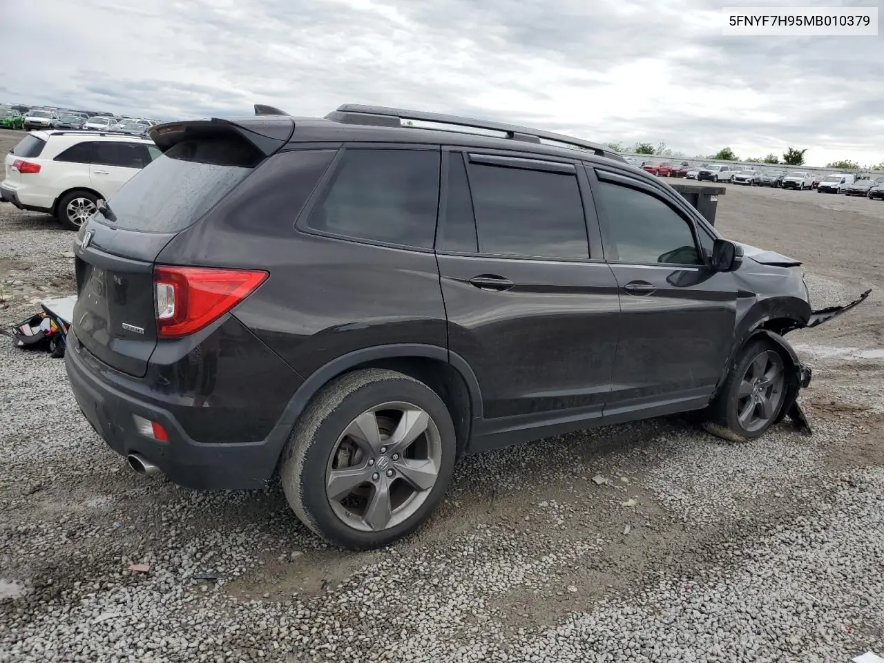 2021 Honda Passport Touring VIN: 5FNYF7H95MB010379 Lot: 55430295