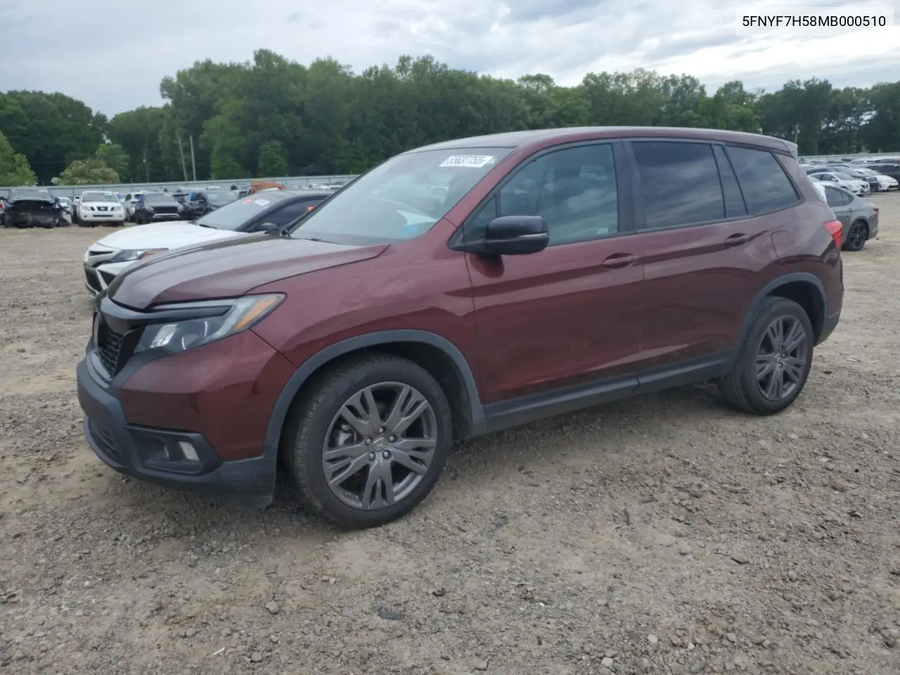2021 Honda Passport Exl VIN: 5FNYF7H58MB000510 Lot: 55637755