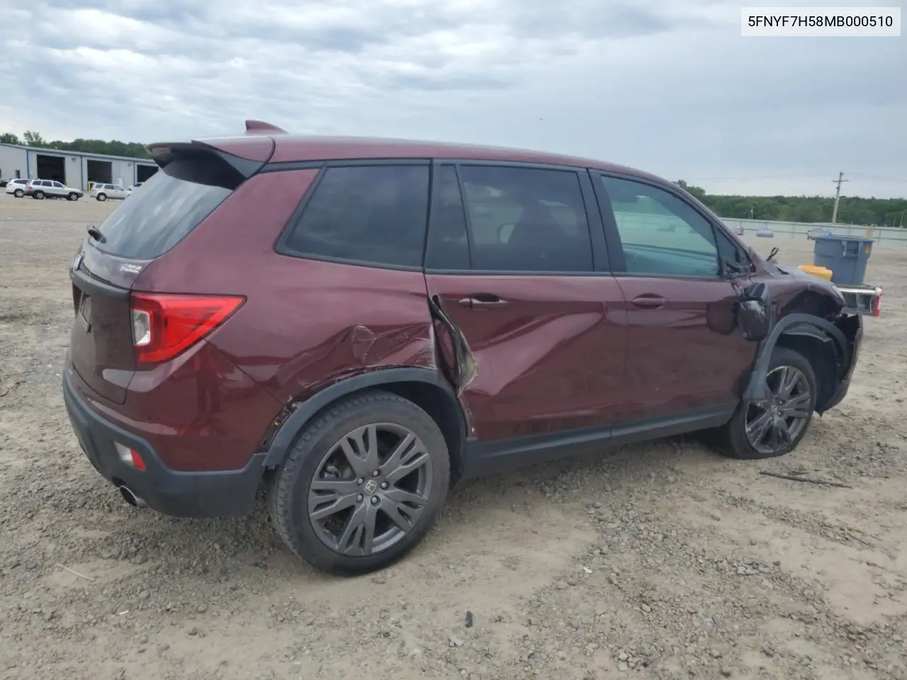 2021 Honda Passport Exl VIN: 5FNYF7H58MB000510 Lot: 55637755