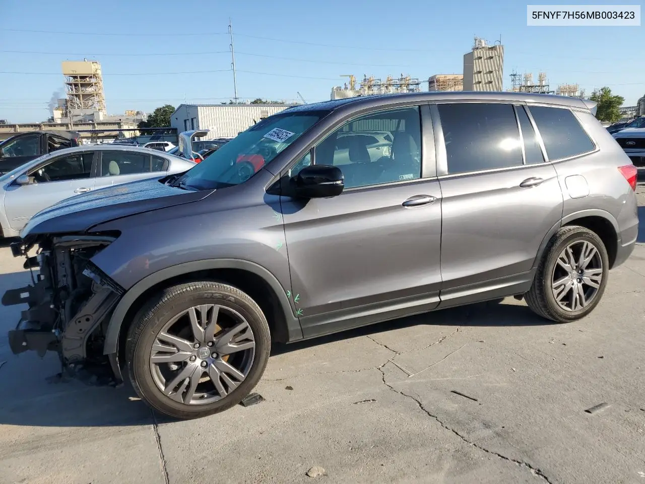 2021 Honda Passport Exl VIN: 5FNYF7H56MB003423 Lot: 55994525