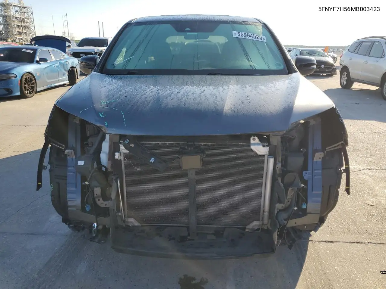 2021 Honda Passport Exl VIN: 5FNYF7H56MB003423 Lot: 55994525