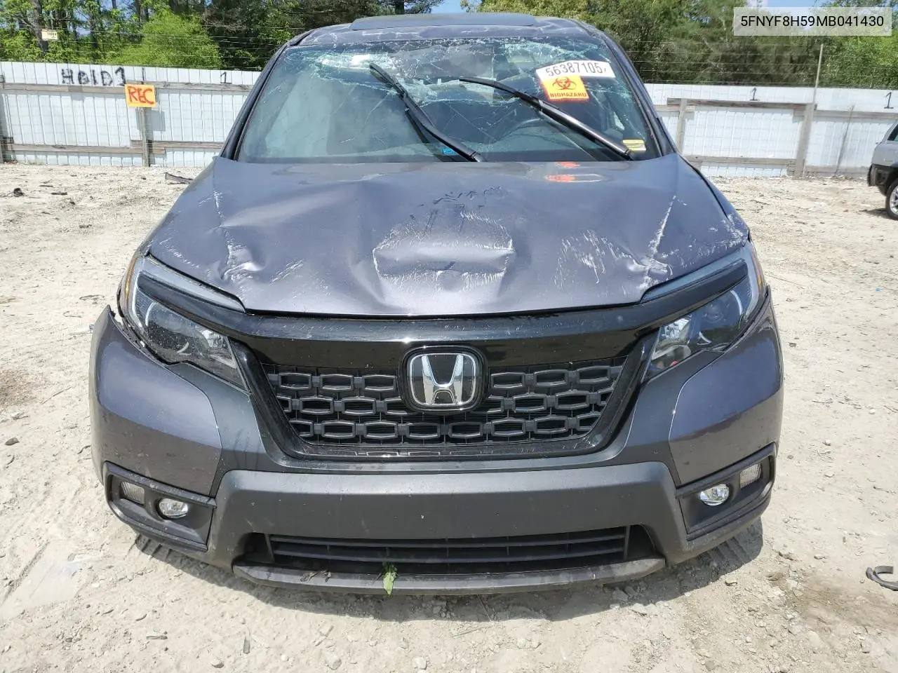 2021 Honda Passport Exl VIN: 5FNYF8H59MB041430 Lot: 56387105