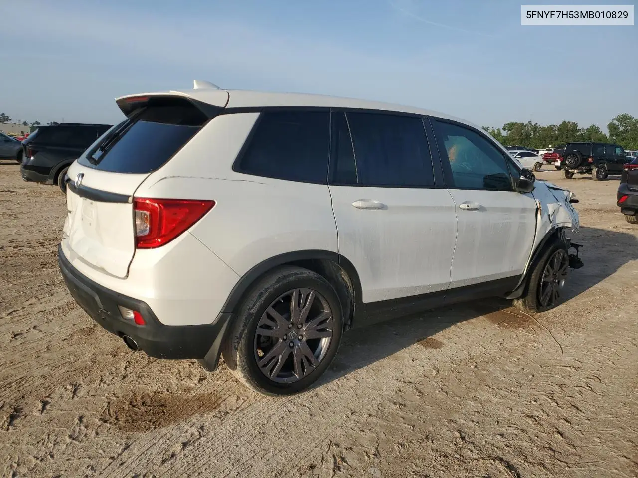 2021 Honda Passport Exl VIN: 5FNYF7H53MB010829 Lot: 56399175