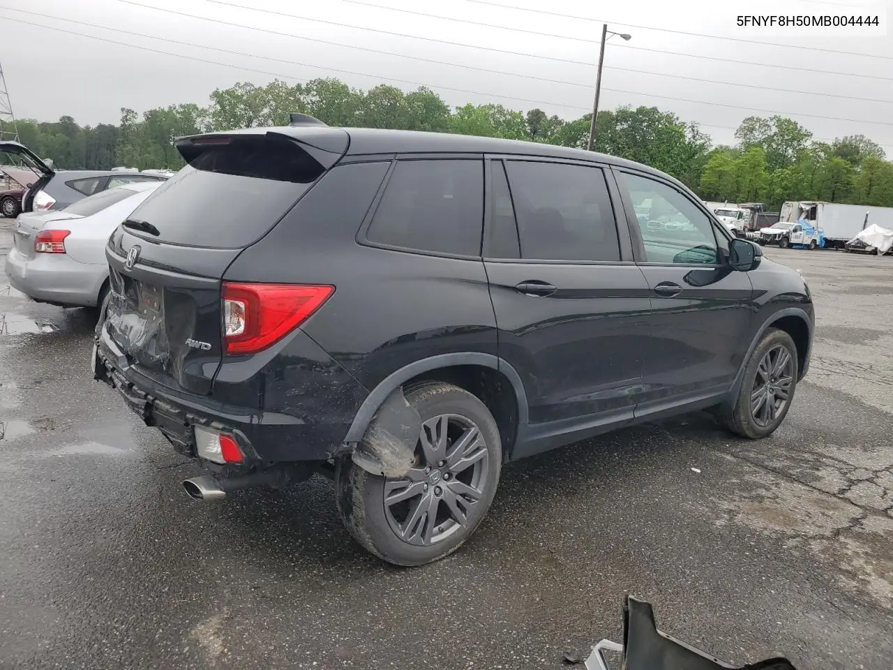 2021 Honda Passport Exl VIN: 5FNYF8H50MB004444 Lot: 56404505