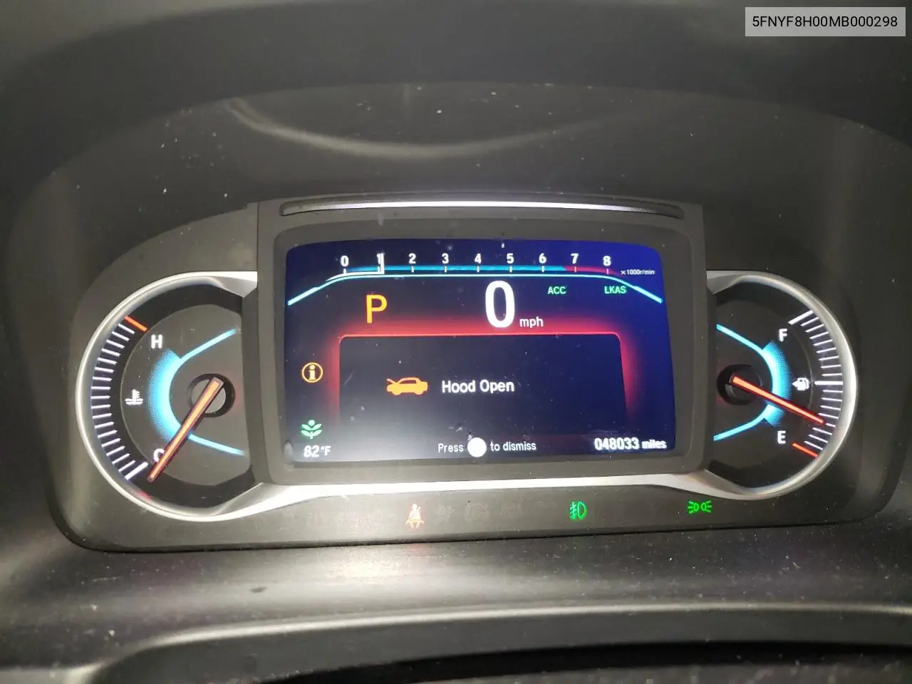 2021 Honda Passport Elite VIN: 5FNYF8H00MB000298 Lot: 59617995