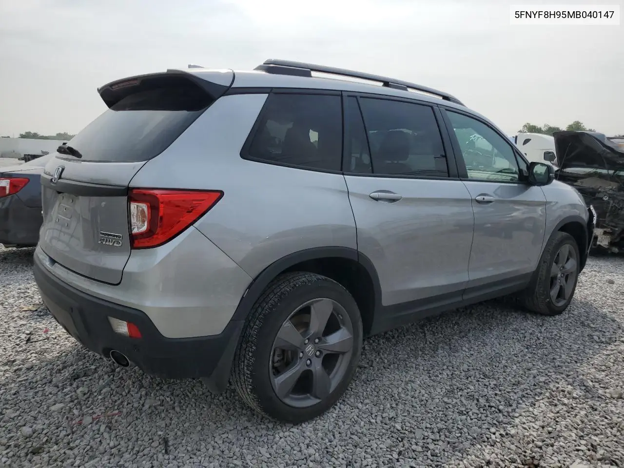 2021 Honda Passport Touring VIN: 5FNYF8H95MB040147 Lot: 59796975