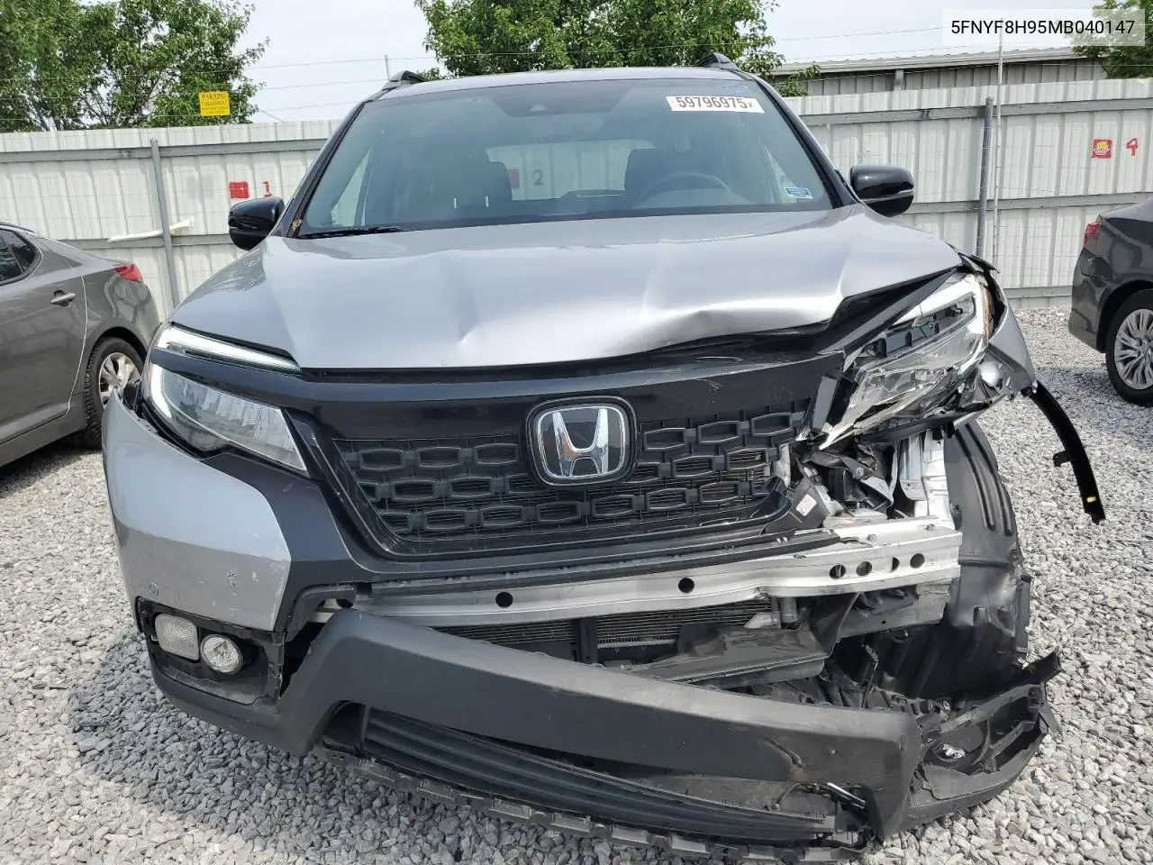2021 Honda Passport Touring VIN: 5FNYF8H95MB040147 Lot: 59796975