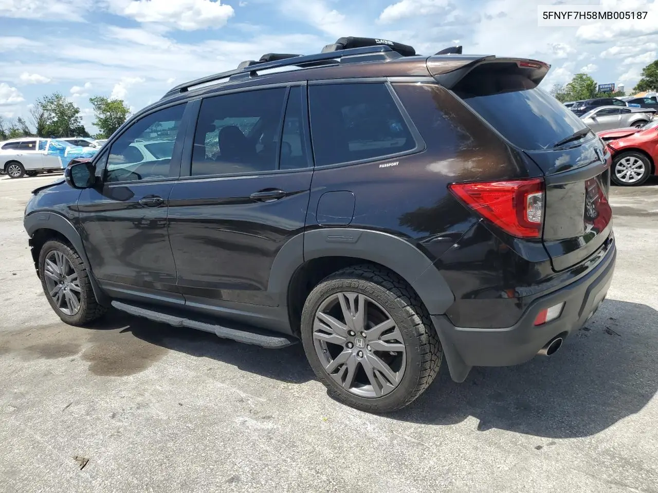 2021 Honda Passport Exl VIN: 5FNYF7H58MB005187 Lot: 60414535
