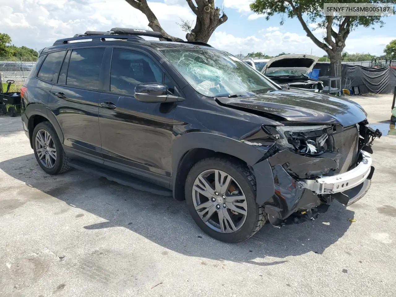 2021 Honda Passport Exl VIN: 5FNYF7H58MB005187 Lot: 60414535