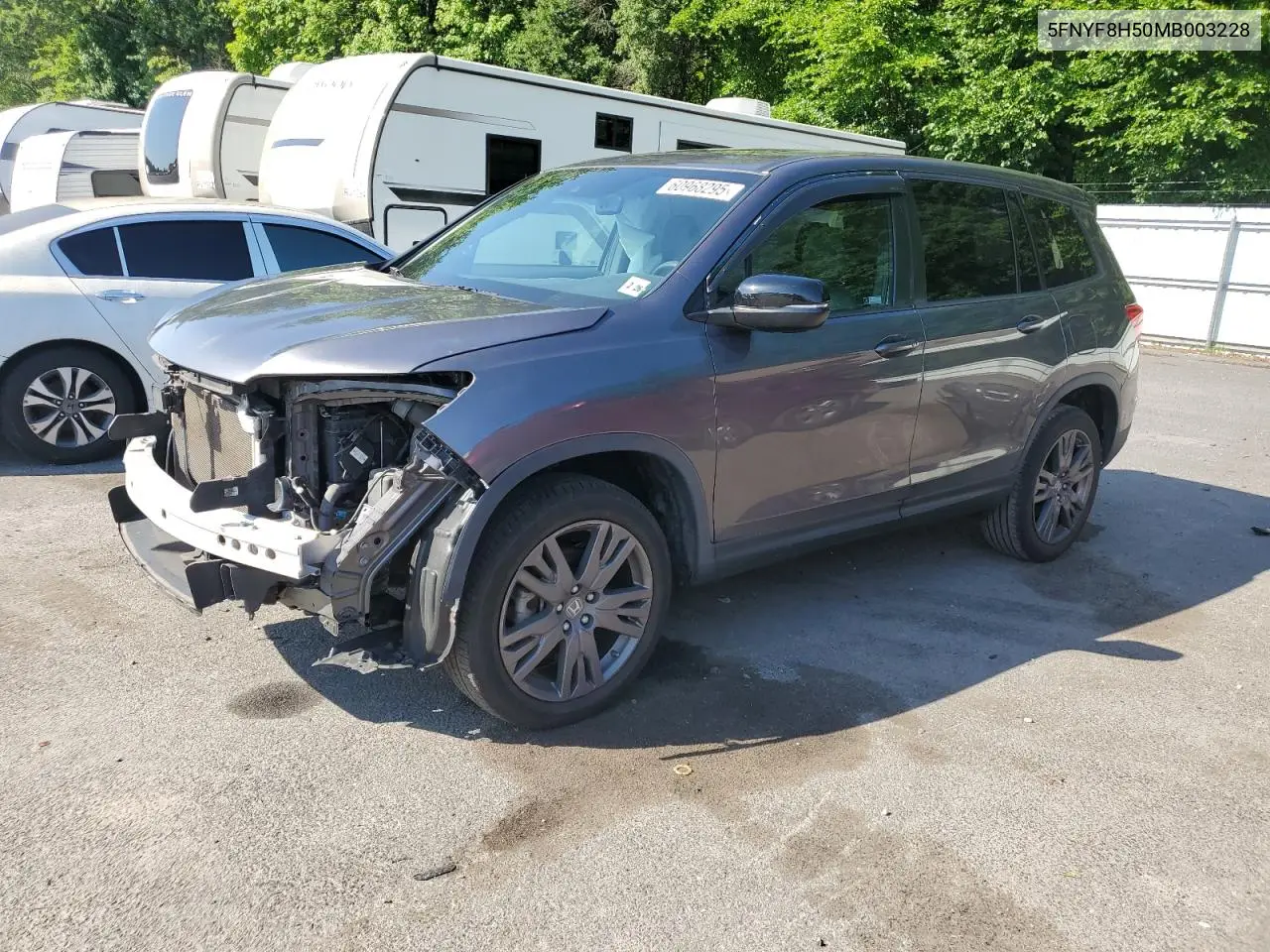 2021 Honda Passport Exl VIN: 5FNYF8H50MB003228 Lot: 60968295