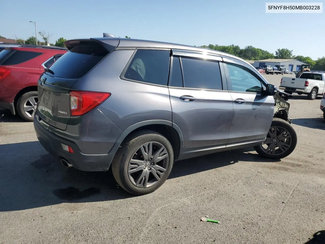 2021 Honda Passport Exl VIN: 5FNYF8H50MB003228 Lot: 60968295