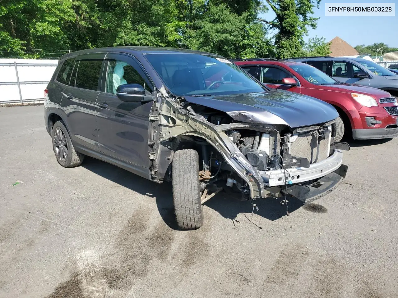 2021 Honda Passport Exl VIN: 5FNYF8H50MB003228 Lot: 60968295