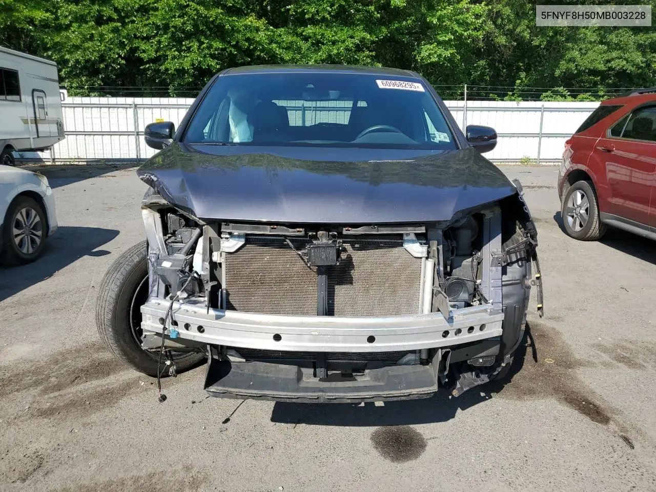 2021 Honda Passport Exl VIN: 5FNYF8H50MB003228 Lot: 60968295