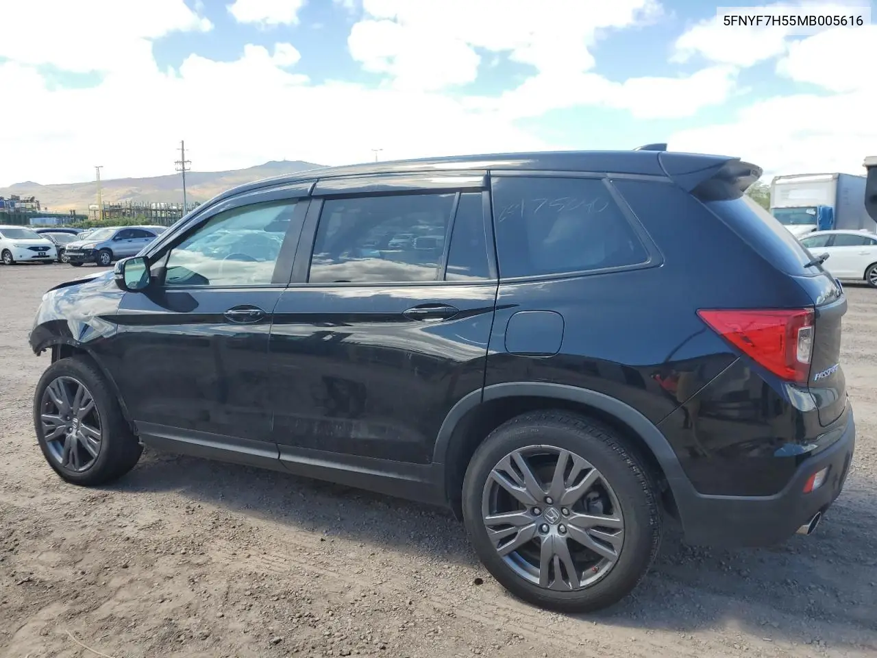 2021 Honda Passport Exl VIN: 5FNYF7H55MB005616 Lot: 61044605