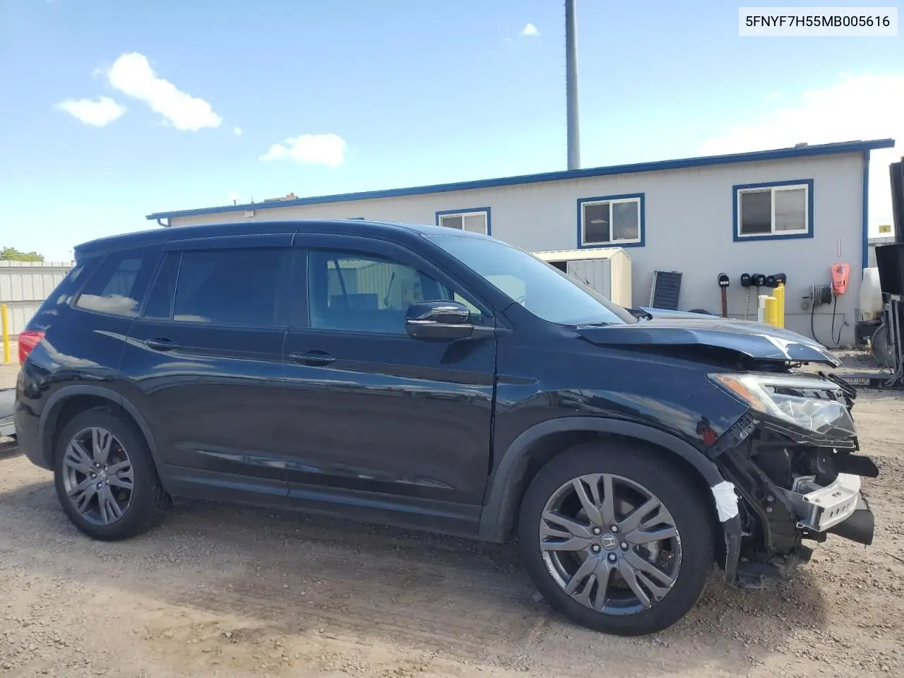 2021 Honda Passport Exl VIN: 5FNYF7H55MB005616 Lot: 61044605