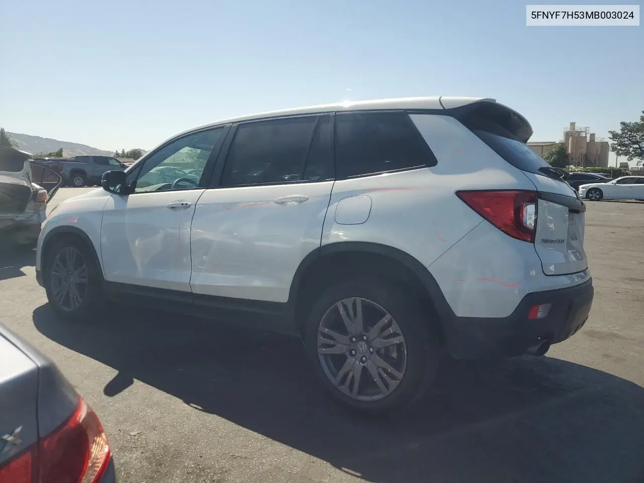 2021 Honda Passport Exl VIN: 5FNYF7H53MB003024 Lot: 62946985