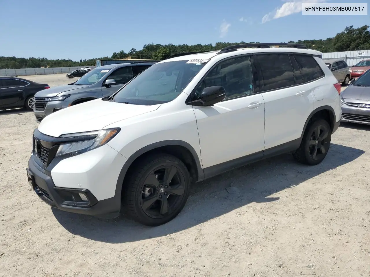 2021 Honda Passport Elite VIN: 5FNYF8H03MB007617 Lot: 63036345