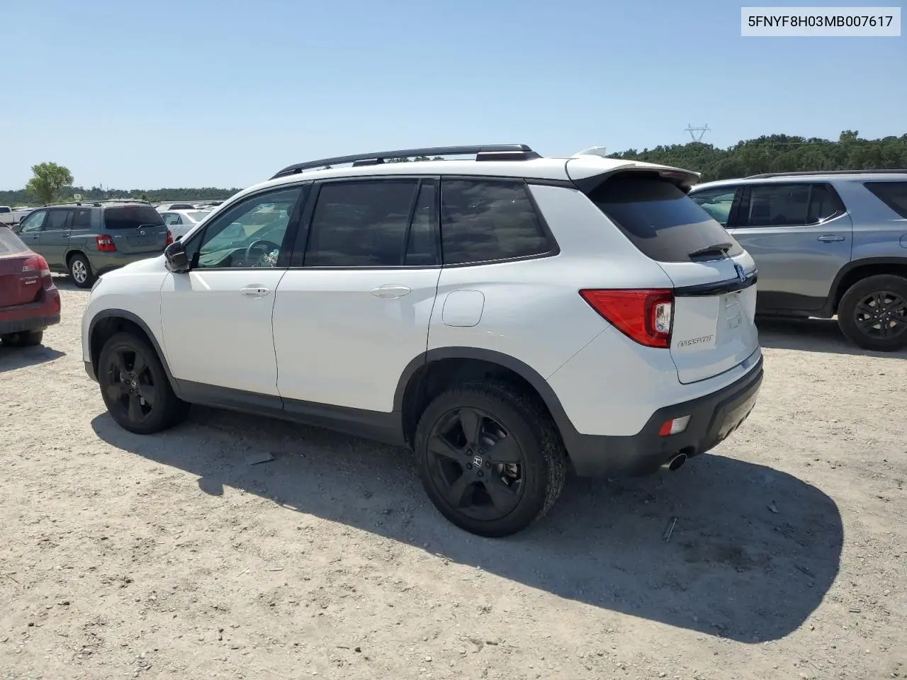 2021 Honda Passport Elite VIN: 5FNYF8H03MB007617 Lot: 63036345